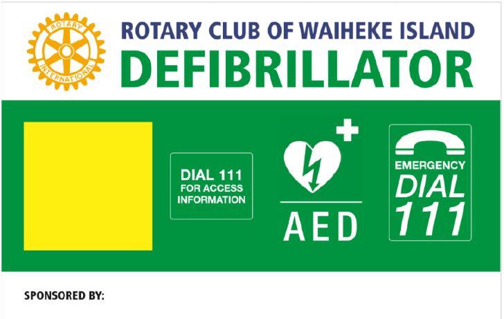 Defib Cabinet Signboard