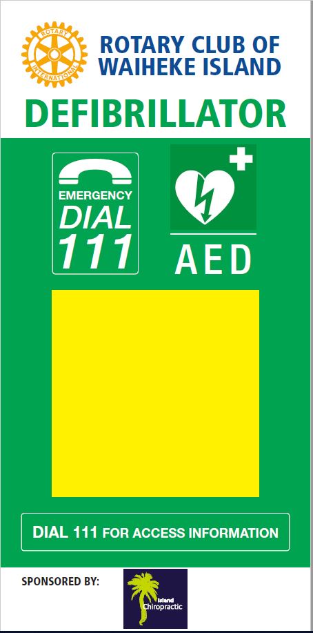 Defib Cabinet Signboard