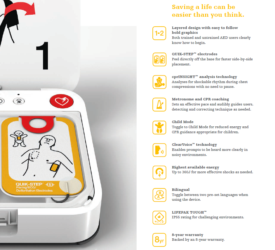 Physio Control Lifepak CR2 Defibrillator (Wifi option available)